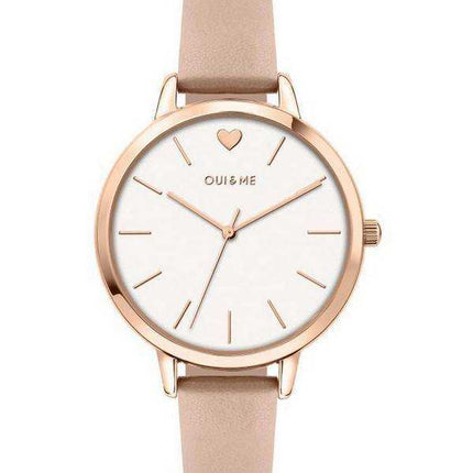 Orologio da donna Oui & Me Grande Amourette quadrante bianco cinturino in pelle al quarzo ME010024