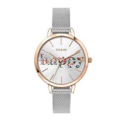 Orologio da donna Oui & Me Grande Amourette quadrante argento in acciaio inossidabile al quarzo ME010029