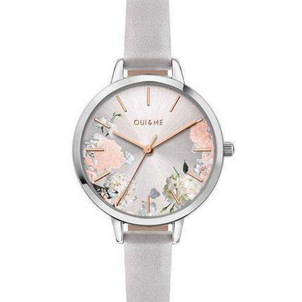Orologio da donna Oui & Me Petite Fleurette quadrante argento cinturino in pelle quarzo ME010098