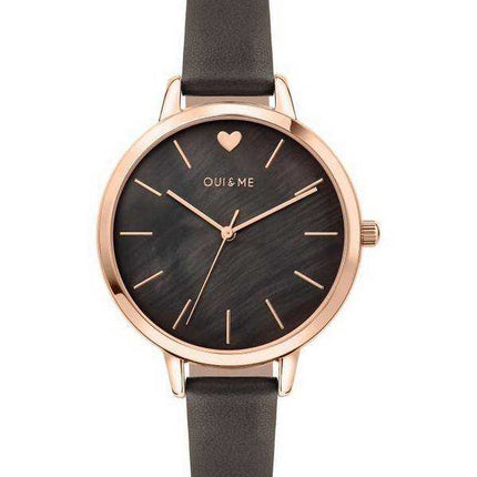Orologio da donna Oui & Me Amourette quadrante nero con cinturino in pelle al quarzo ME010099