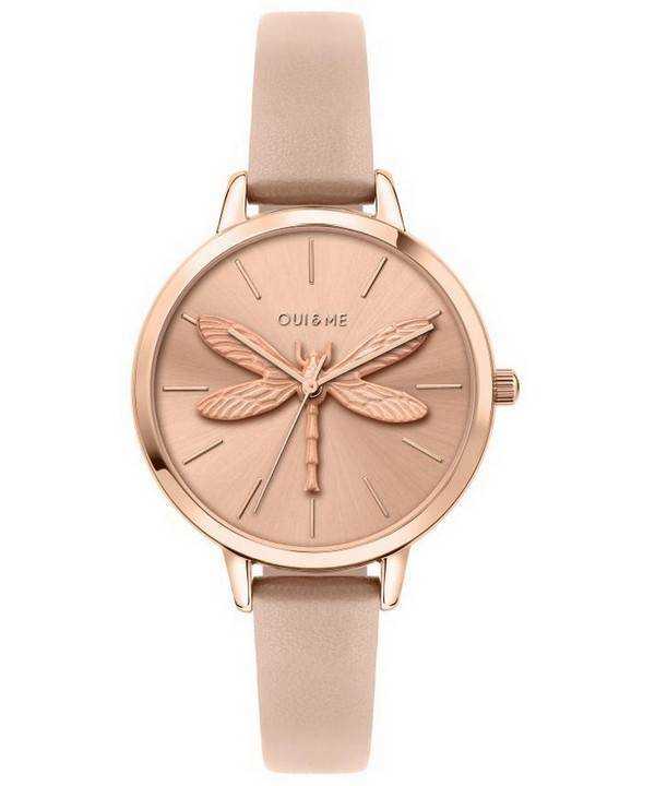 Oui & Me Amourette Rose Gold Sunray quadrante cinturino in pelle quarzo ME010100 orologio da donna