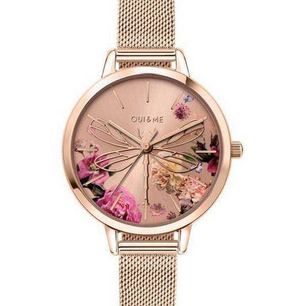 Oui & Me Fleurette Orologio da donna al quarzo in acciaio inossidabile tono oro rosa ME010103