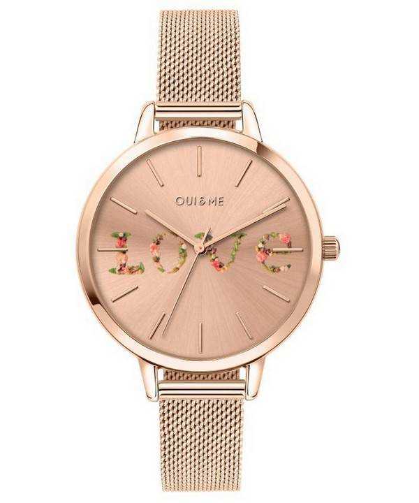 Oui & Me Grande Fleurette Orologio da donna al quarzo in acciaio inossidabile tono oro rosa ME010112