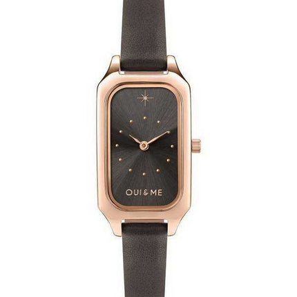 Oui & Me Finette Rose quadrante grigio scuro cinturino in pelle quarzo ME010116 orologio da donna
