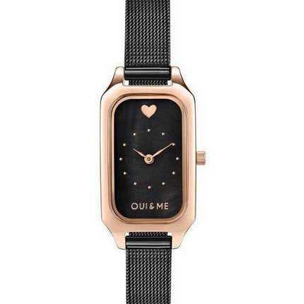 Orologio da donna Oui & Me Finette Rose Black Mop Dial in acciaio inossidabile al quarzo ME010117