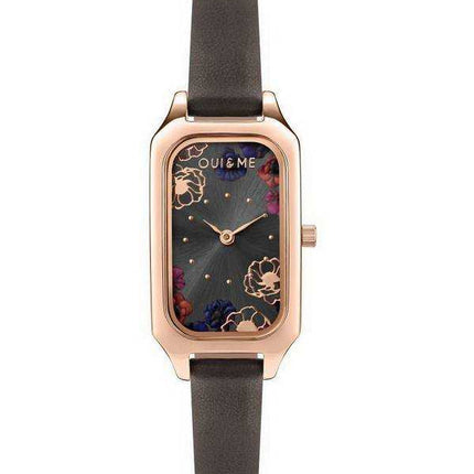 Oui & Me Finette Orologio da donna con quadrante grigio scuro e cinturino in pelle al quarzo ME010118