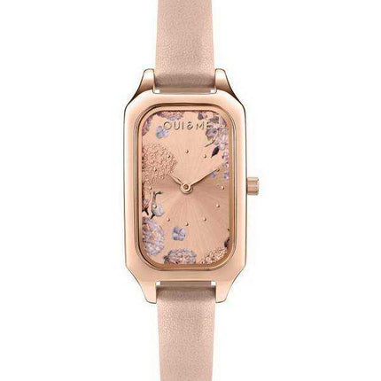 Oui & Me Finette Orologio da donna al quarzo con quadrante Sunray in oro rosa con cinturino in pelle ME010120