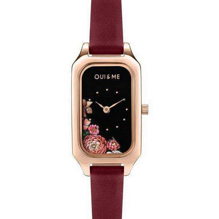 Oui & Me Finette quadrante nero cinturino in pelle quarzo ME010124 orologio da donna