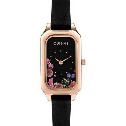 Oui & Me Finette quadrante nero cinturino in pelle quarzo ME010126 orologio da donna