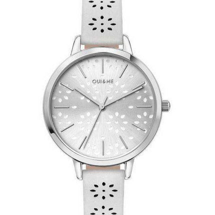 Oui & Me Amourette Silver Sunray quadrante cinturino in pelle quarzo ME010148 orologio da donna