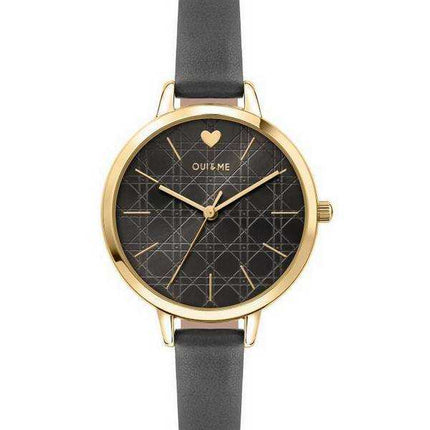 Orologio da donna Oui & Me Petite Amourette quadrante grigio scuro con cinturino in pelle al quarzo ME010150