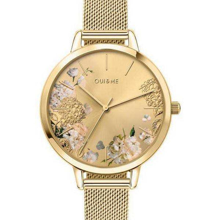 Oui & Me Grande Fleurette Orologio da donna al quarzo in acciaio inossidabile tono oro ME010151