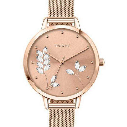Oui & Me Grande Fleurette Orologio da donna al quarzo in acciaio inossidabile tono oro rosa ME010155