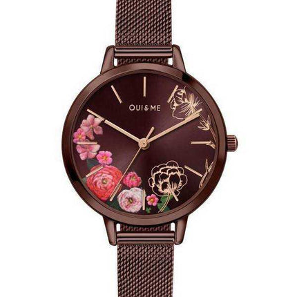 Orologio da donna Oui & Me Fleurette Borgogna Sunray quadrante in acciaio inossidabile al quarzo ME010159