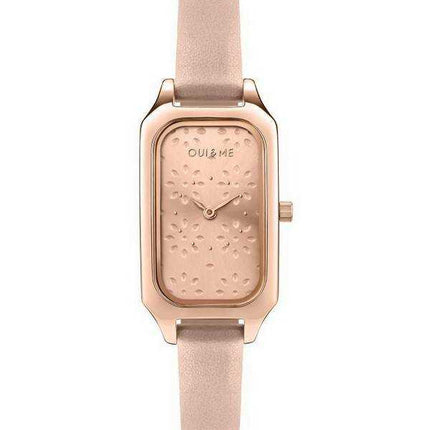 Oui & Me Finette Orologio da donna in oro rosa con quadrante Sunray e cinturino in pelle al quarzo ME010162