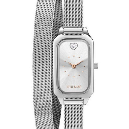Oui & Me Finette Silver Sunray Dial Quarzo in acciaio inossidabile ME010165 Orologio da donna