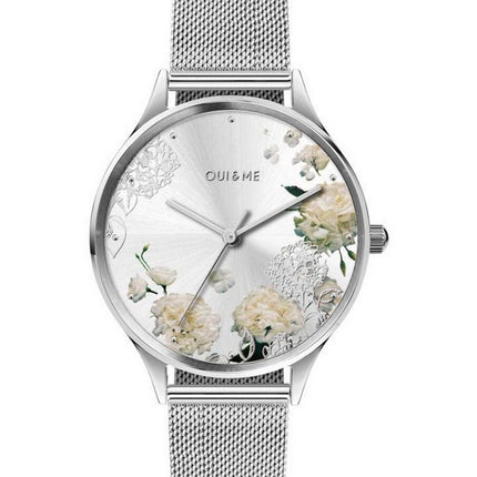 Oui & Me Bichette Orologio da donna al quarzo in acciaio inossidabile con quadrante a raggi di sole argento ME010253
