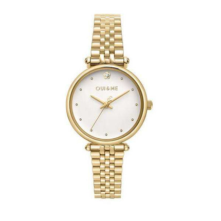 Oui & Me Etoile orologio da donna in acciaio inossidabile tono oro quadrante bianco al quarzo ME010295