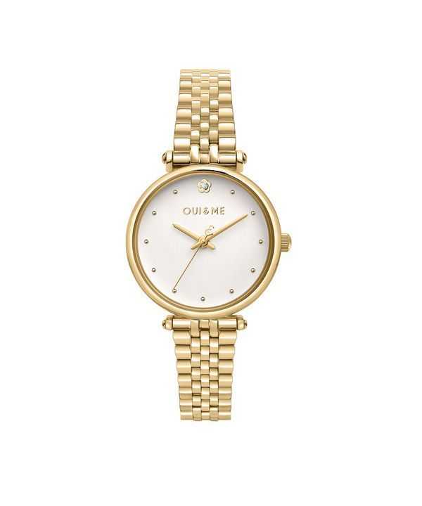 Oui & Me Etoile orologio da donna in acciaio inossidabile tono oro quadrante bianco al quarzo ME010295