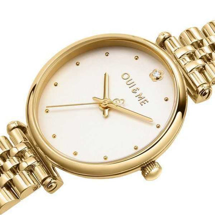 Oui & Me Etoile orologio da donna in acciaio inossidabile tono oro quadrante bianco al quarzo ME010295