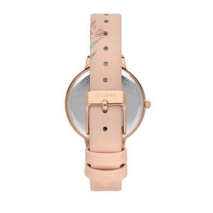 Oui & Me Fleurette in acciaio inossidabile quadrante bianco al quarzo ME010304 orologio da donna con bracciale extra