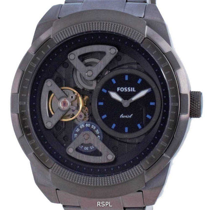 Orologio da uomo Fossil Bronson Twist semi scheletro in acciaio inossidabile al utomatica ME1171