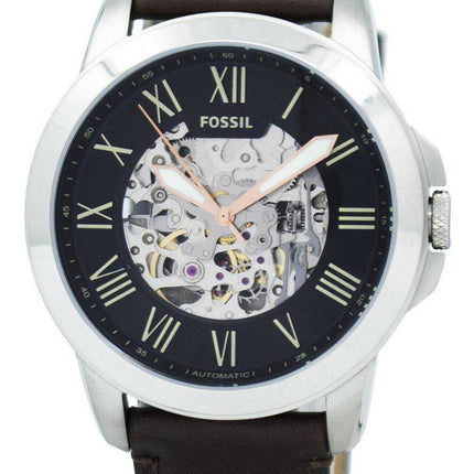 Orologio da uomo Fossil Grant Automatic Black Skeleton Dial ME3100
