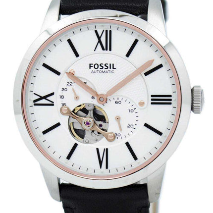 Orologio da uomo Fossil Townsman automatico in pelle nera con cinturino ME3104