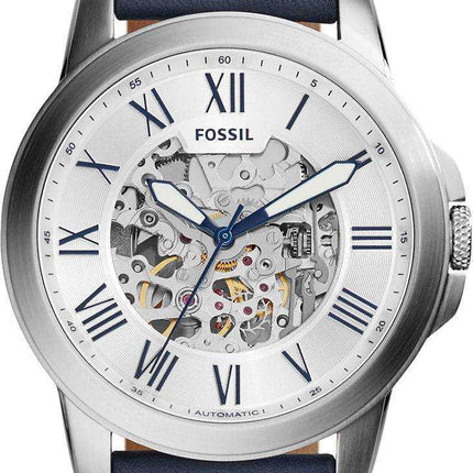Orologio da uomo Fossil Grant Automatic Silver Skeleton Dial ME3111