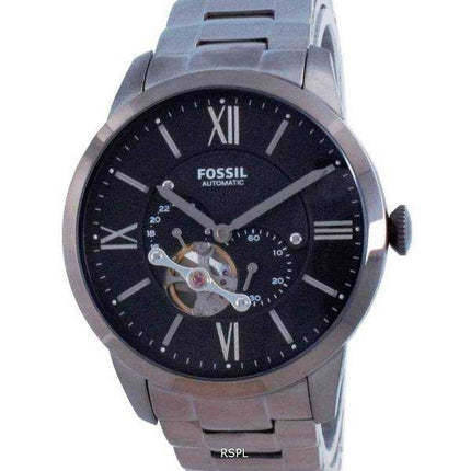 Orologio da uomo automatico ME3172 in acciaio inossidabile a cuore aperto Fossil Townsman