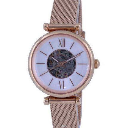 Orologio da donna Fossil Carlie Mini Skelton con quadrante in madreperla automatico ME3188