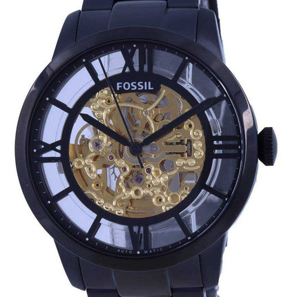 Orologio da uomo automatico in acciaio inossidabile con quadrante scheletrato Fossil Townsman ME3197
