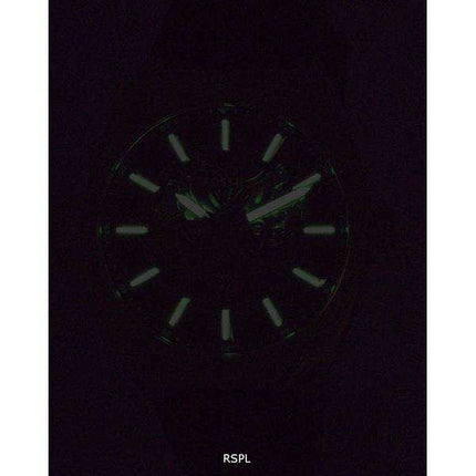 Fossil Everett Skeleton Leather quadrante nero automatico ME3208 orologio da uomo