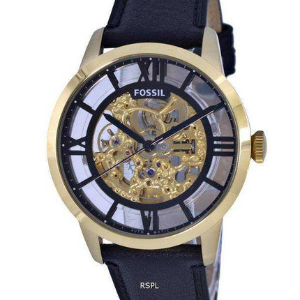 Orologio da uomo Fossil Townsman in pelle con quadrante scheletro automatico ME3210