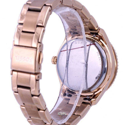 Fossil Stella accenti di cristallo cuore aperto quadrante marrone automatico ME3211 orologio da donna