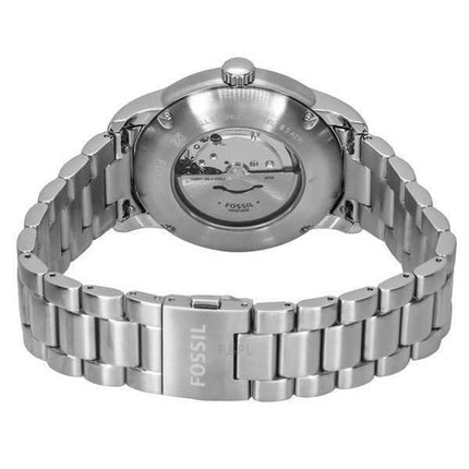 Orologio unisex Fossil Heritage in acciaio inossidabile con quadrante nero automatico ME3223