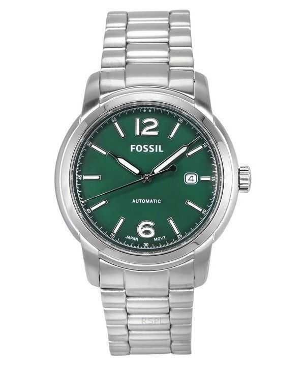 Orologio unisex automatico Fossil Heritage in acciaio inossidabile con quadrante verde ME3224
