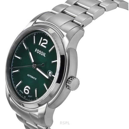 Orologio unisex automatico Fossil Heritage in acciaio inossidabile con quadrante verde ME3224