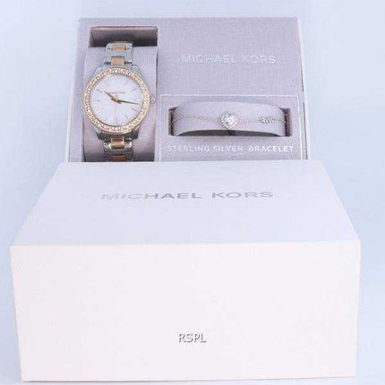 Orologio da donna Michael Kors Liliane Crystal Accents Quartz MK1048 con set regalo