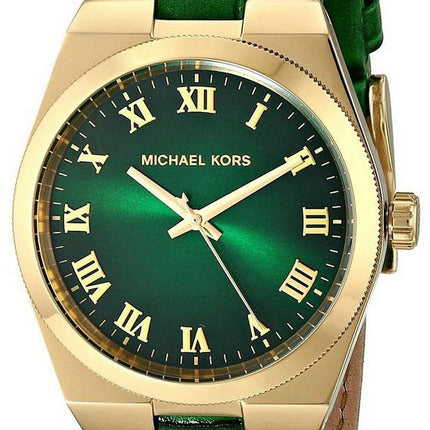 Michael Kors Channing Green Dial Croc-impresso cinturino MK2356 orologio da donna