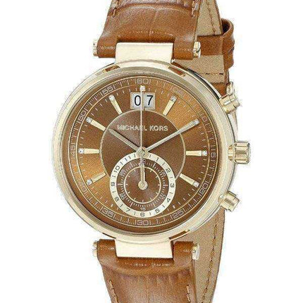 Michael Kors Sawyer Chronograph Amber Sunray Dial MK2424 Orologio da donna