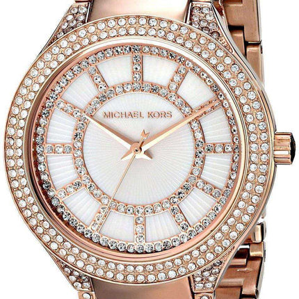 Michael Kors Kerry Orologio da donna con cinturino in oro rosa tono dorato in cristallo MK3313