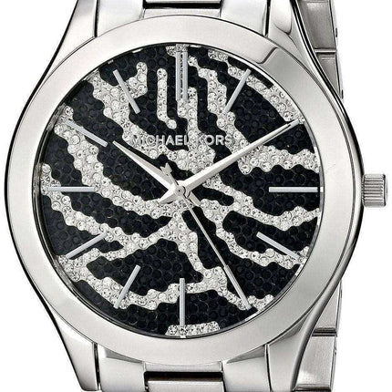 Michael Kors Runway Zebra Pattern Crystal Pave Dial MK3314 Orologio da donna