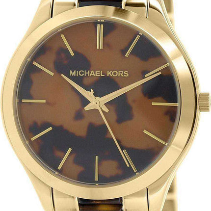 Michael Kors Slim Runway Tortoise Shell quadrante dell'orologio delle donne MK4284