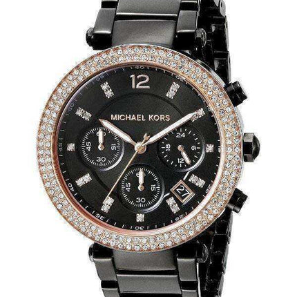 Michael Kors Parker Cronografo quadrante nero MK5885 orologio da donna