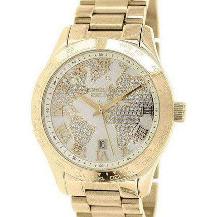 Michael Kors Layton Engraved Map Crystal Pave Dial MK5959 Orologio da donna