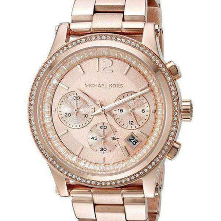 Michael Kors Heidi Cronografo in cristallo rosa quadrante MK6064 orologio da donna