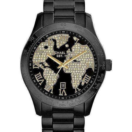 Michael Kors Layton Crystals Black IP MK6091 Orologio da donna