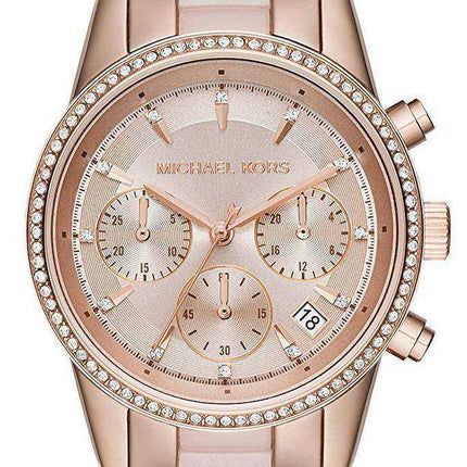 Michael Kors Ritz Cronografo cristallo quarzo accento MK6307 orologio da donna
