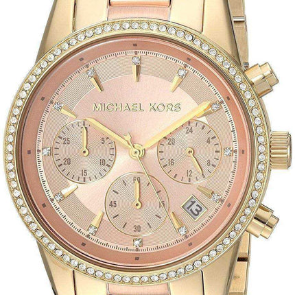Michael Kors Ritz Chronograph Quartz Diamond Accent MK6475 Orologio da donna